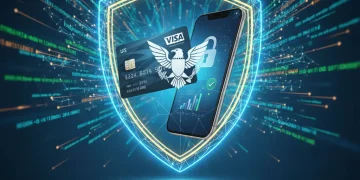 Digital shield protecting credit card and smartphone from data breach