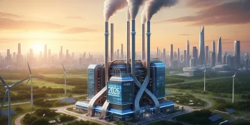 Modern waste-to-energy facility transforming trash into clean power.